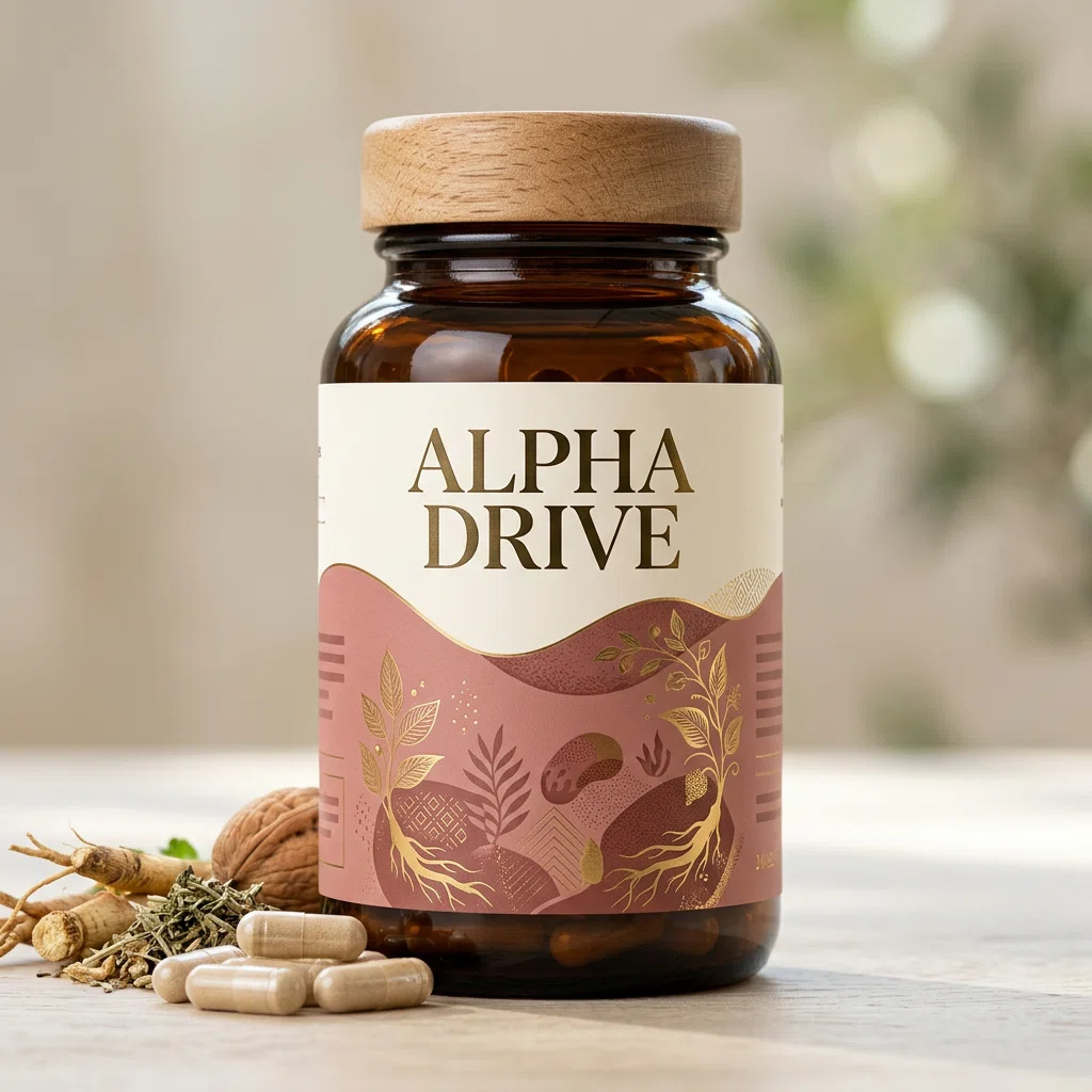Alpha Drive kosttillskott, vit burk 60 kapslar